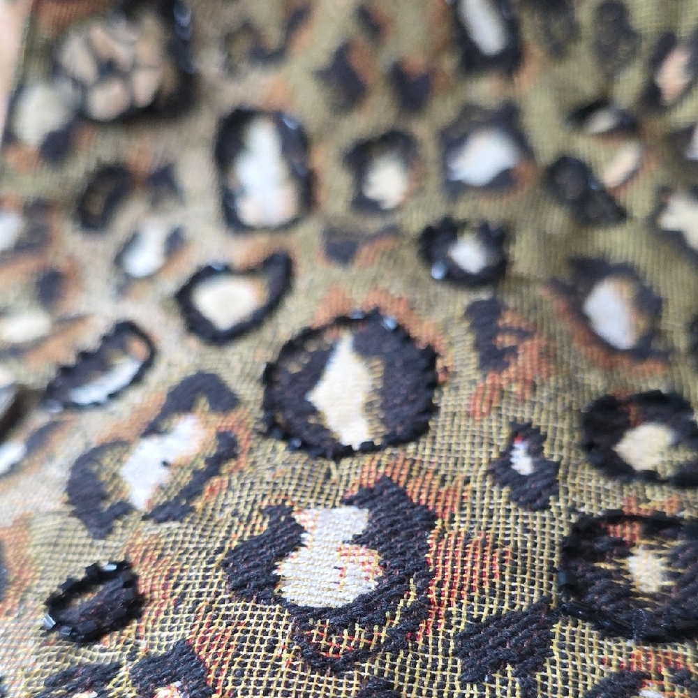 Anage Women's Animal Print Embroidery With Beads Blazer - Black and Brown - Picture 4 of 8
